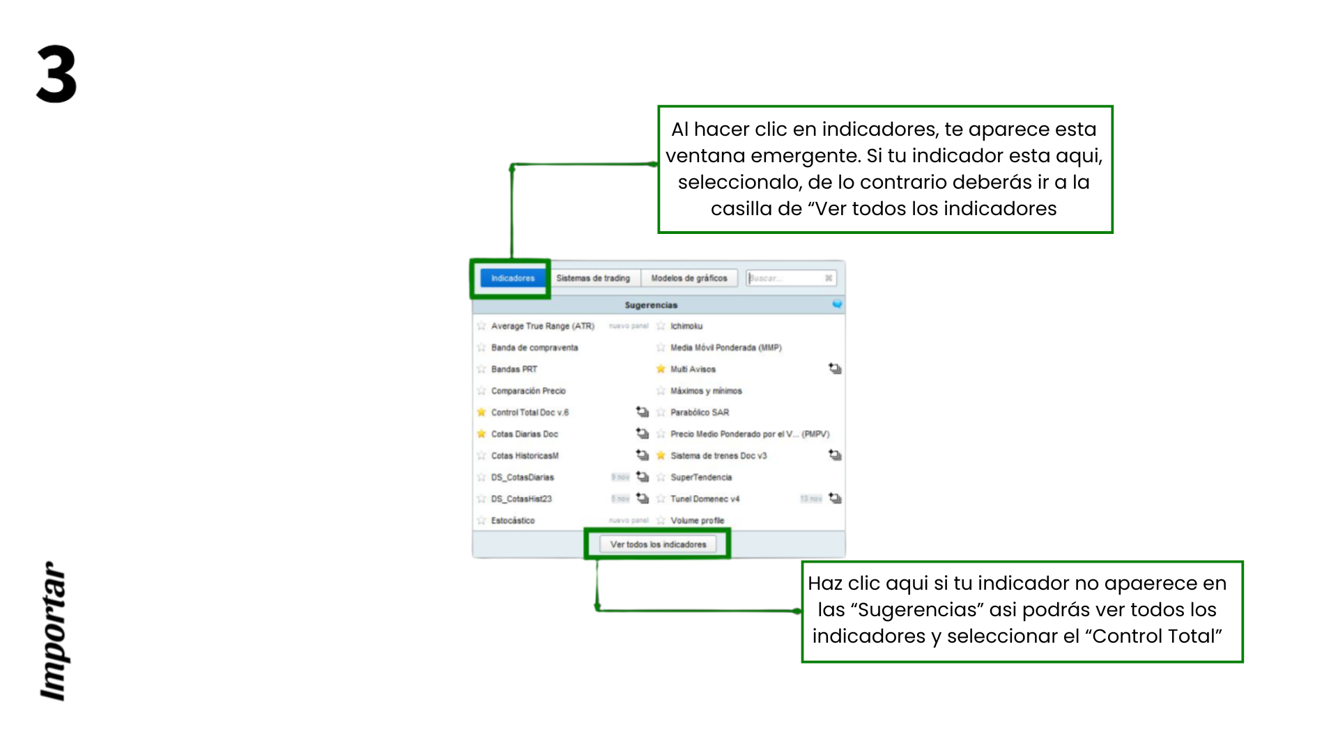 Paso 3: Buscar indicador