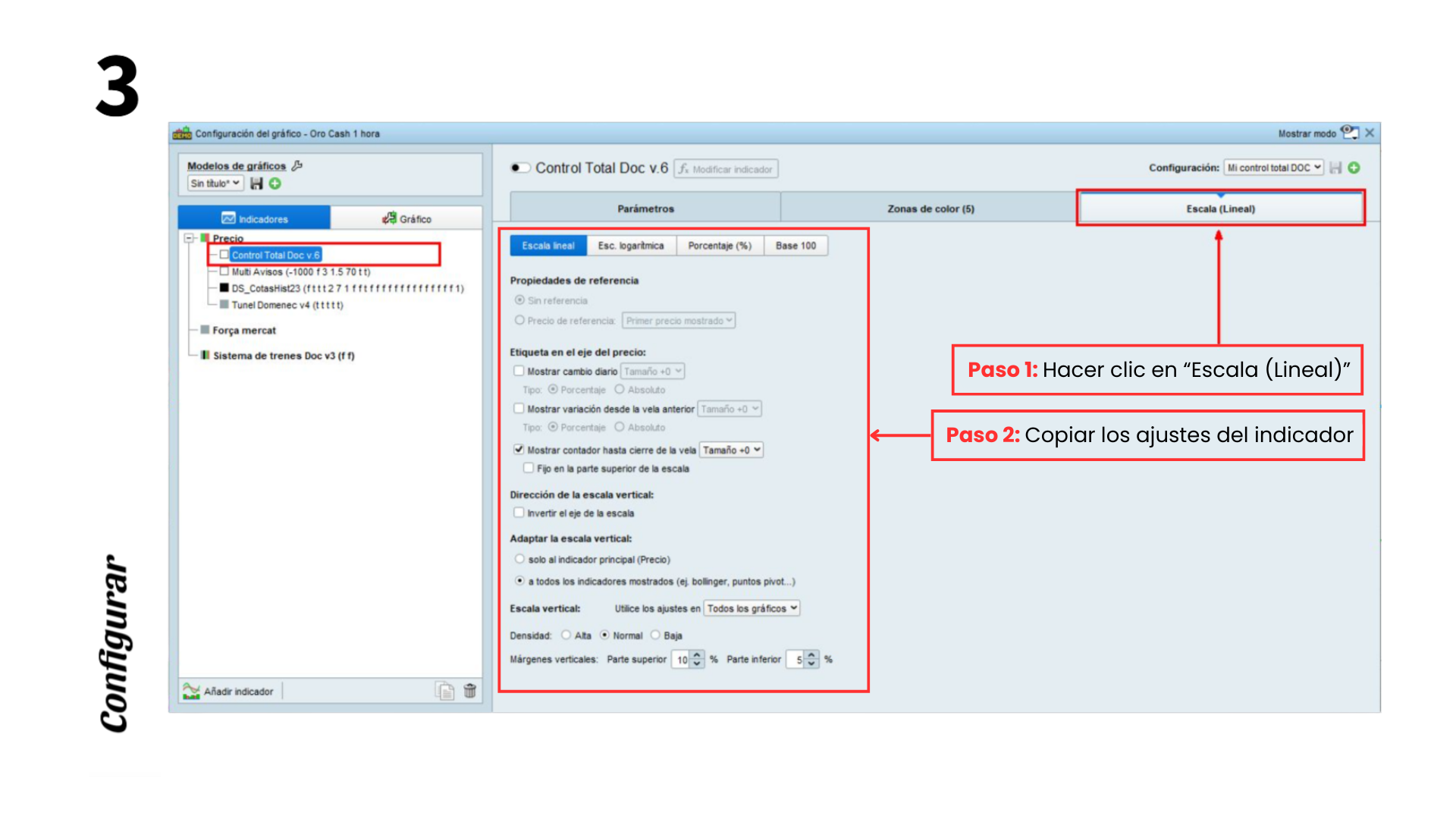 Paso 3 configuración