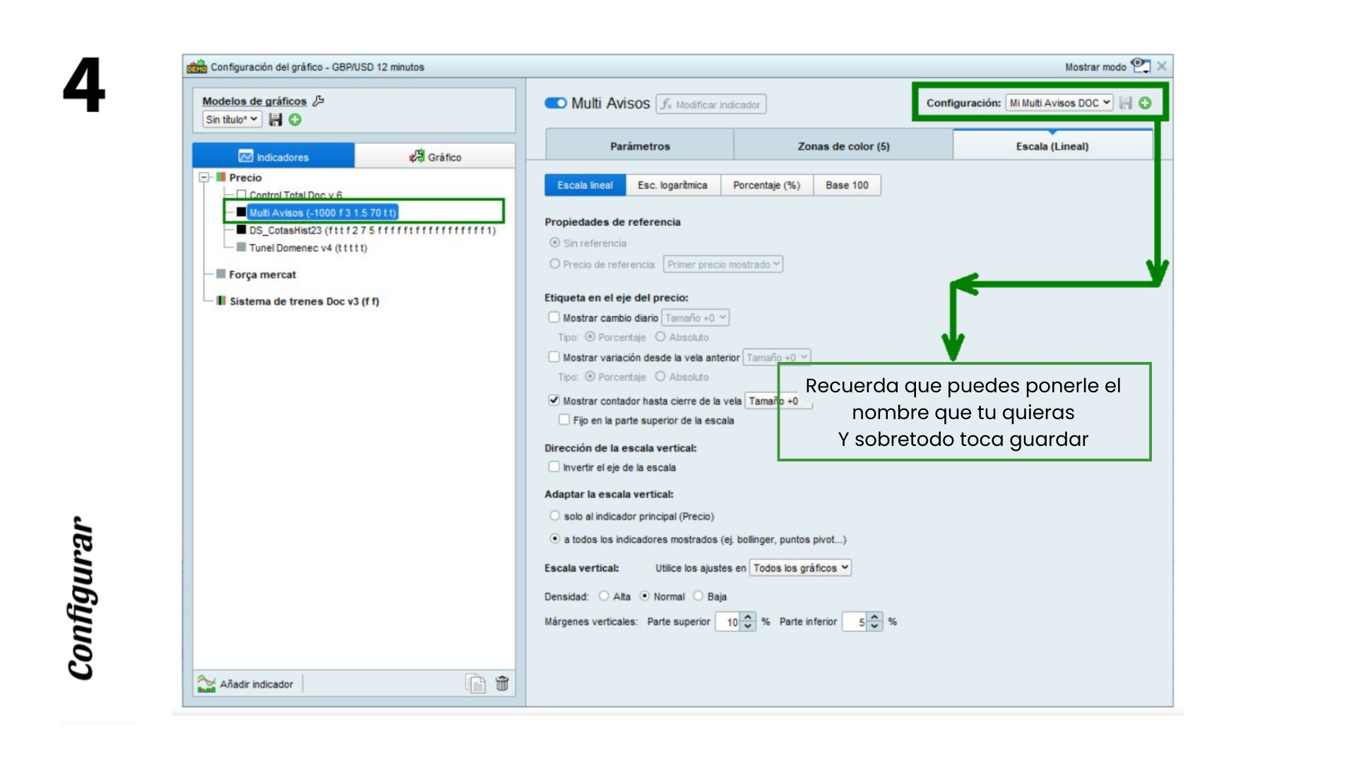 Paso 4 configuración